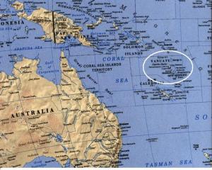 Vanuatu Location Map